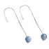 Blauer Aventurin | 925er Sterlingsilber | Edelsteinketten-Tropfenfädler-Ohrringe